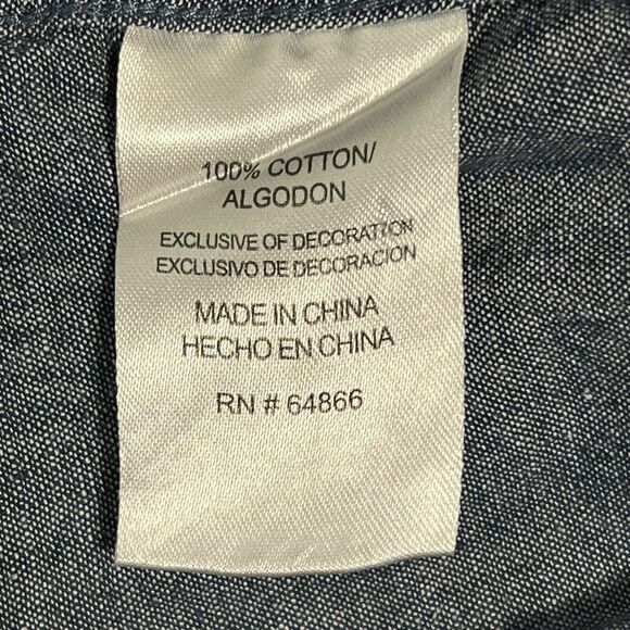 LEE Chambray Shirt Men's XXL Blue Button Up Classic 100% Cotton 2XL - Picture 7 of 14